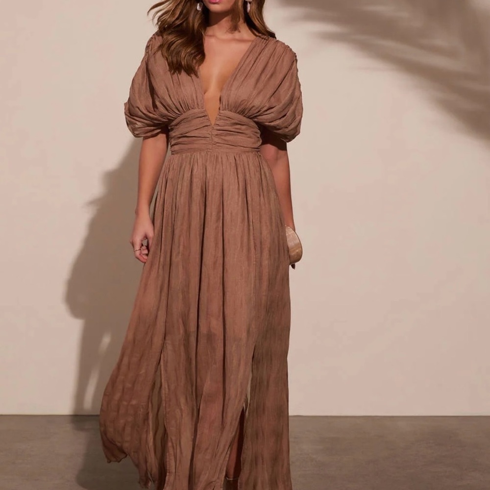 Vici Chestnut Brown Maxi Dress